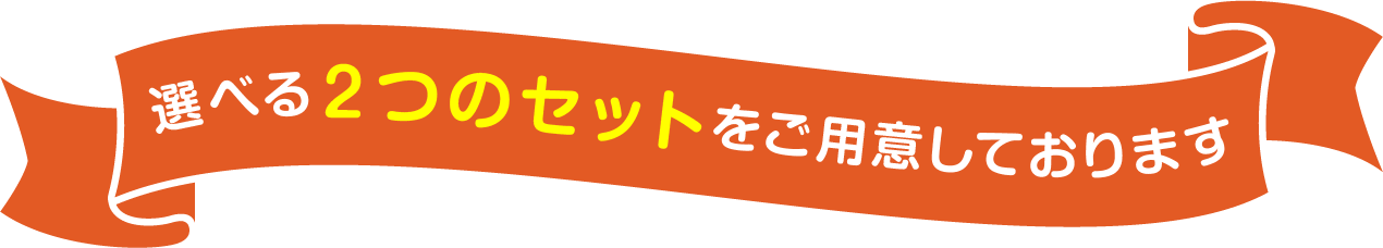 選べる２つのセットをご用意しております