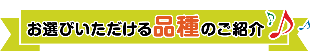 お選びいただける品種のご紹介