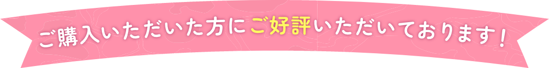 ご購入いただいた方にご好評いただいております！